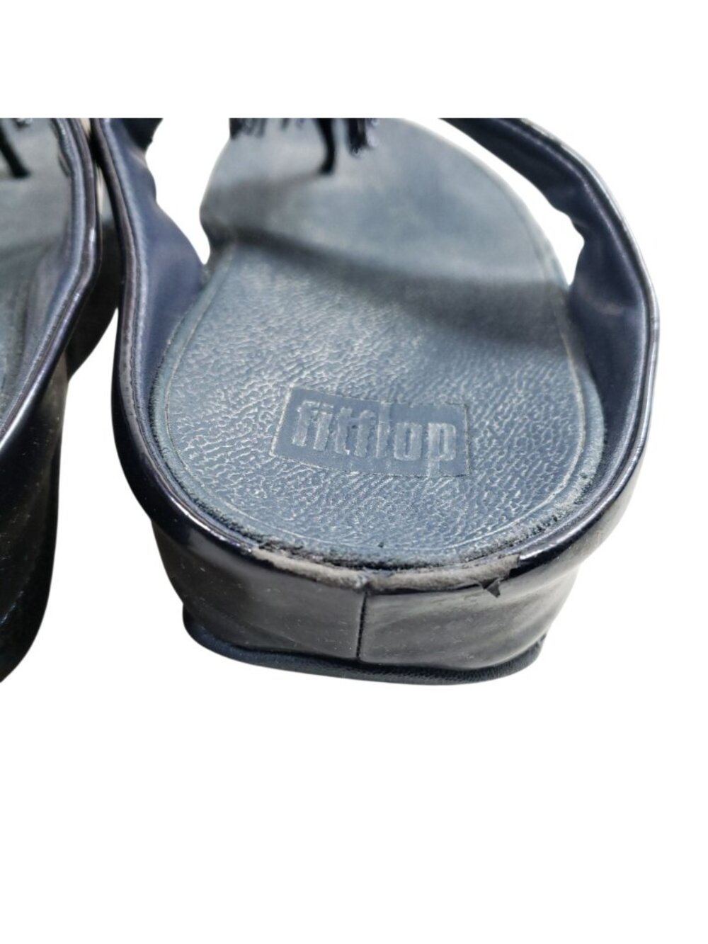 FitFlop Blue Beaded Fringe Womens Size 7 Thong Sandals - Picture 8 of 10